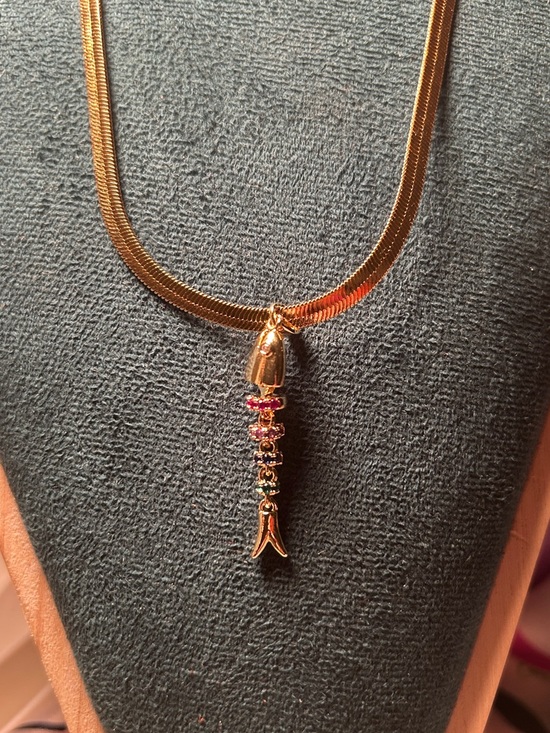 Adina Eden Jewelry - Gold-Tone Fish Pendant Necklace with Multicolored Gem Accents NEW